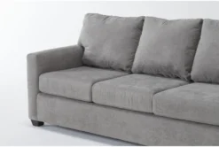 Aramis Vintage 83" Queen Sleeper Sofa With Reversible Chaise -Home Furniture 305978 grey fabric reversible sofa chaise detail 46