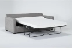 Aramis Vintage 83" Queen Sleeper Sofa With Reversible Chaise -Home Furniture 305978 grey fabric reversible sofa chaise side 19