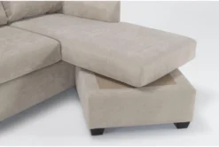 Porthos Cream 80" Queen Sleeper Sofa With Reversible Chaise -Home Furniture 306025 beige fabric reversible sofa chaise detail 45