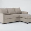 Porthos Cream 80" Queen Sleeper Sofa With Reversible Chaise