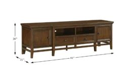 Macarthur 81" Tv Stand -Home Furniture 306160 brown wood media console detail 45