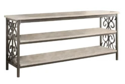 Countryside 62" Tv Stand With Faux Marble Top