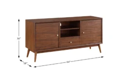 Fargo 64" Tv Stand -Home Furniture 306169 brown wood media console detail 44