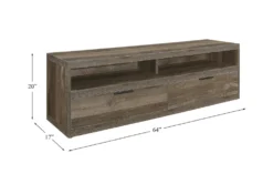 Hazel Dell 64" Tv Stand -Home Furniture 306173 brown wood media console detail 45