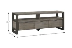 Lakeshore 58" Tv Stand -Home Furniture 306178 brown wood media console detail 45