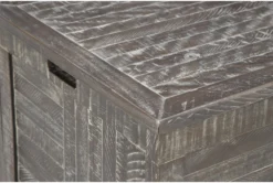 Colt Distressed Gray Storage Trunk -Home Furniture 306529 grey wood chest detail 46