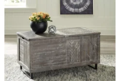 Colt Distressed Gray Storage Trunk -Home Furniture 306529 grey wood chest room 85