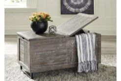 Colt Distressed Gray Storage Trunk -Home Furniture 306529 grey wood chest room 86