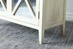 Antique White Reclaimed Pine 2 Door Sideboard -Home Furniture 307349 white reclaimed wood cabinet detail 45