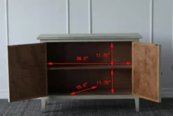 Antique White Reclaimed Pine 2 Door Sideboard -Home Furniture 307349 white reclaimed wood cabinet detail 47