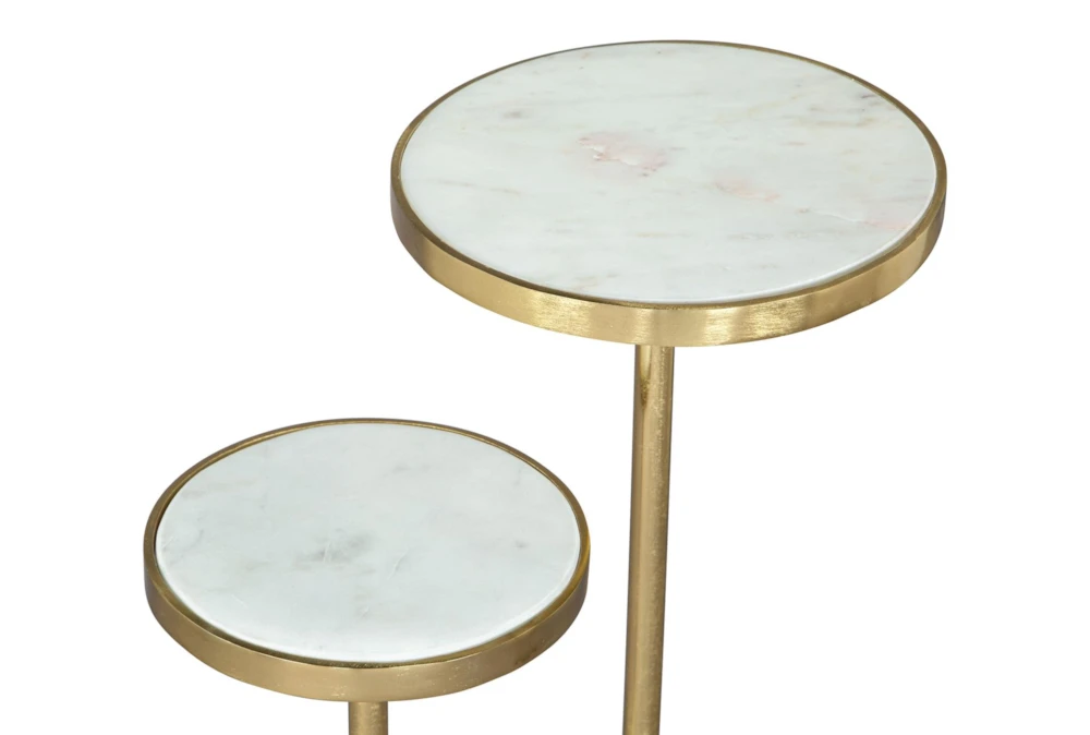 White & Gold Marble Tops Side Table 5 White & Gold Marble Tops Side Table - Image 5