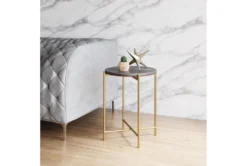 Gray & Gold Marble Top Side Table -Home Furniture 307376 room 85