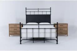 Magnolia Home Trellis Queen Panel 3 Piece Bedroom Set With 2 Scaffold Nightstands By Joanna Gaines