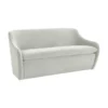 Layne Light Grey Velvet 65" Loveseat