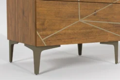 Kyrie Black Full Metal Panel 3 Piece Bedroom Set With Talbert Dresser + 2-Drawer Nightstand -Home Furniture 308922 black metal bedroom set detail 47