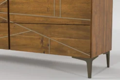 Kyrie Black Full Metal Panel 3 Piece Bedroom Set With Talbert Dresser + 2-Drawer Nightstand -Home Furniture 308922 black metal bedroom set detail 49