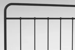 Kyrie Black Full Metal Panel 3 Piece Bedroom Set With Larkin White Dresser + Nightstand -Home Furniture 309016 black metal bedroom set detail 45