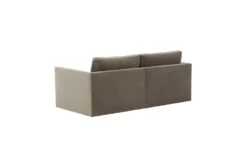 Lyric Taupe Velvet 74" 2 Piece Modular Loveseat -Home Furniture 309169 brown fabric sectional loveseat back 82