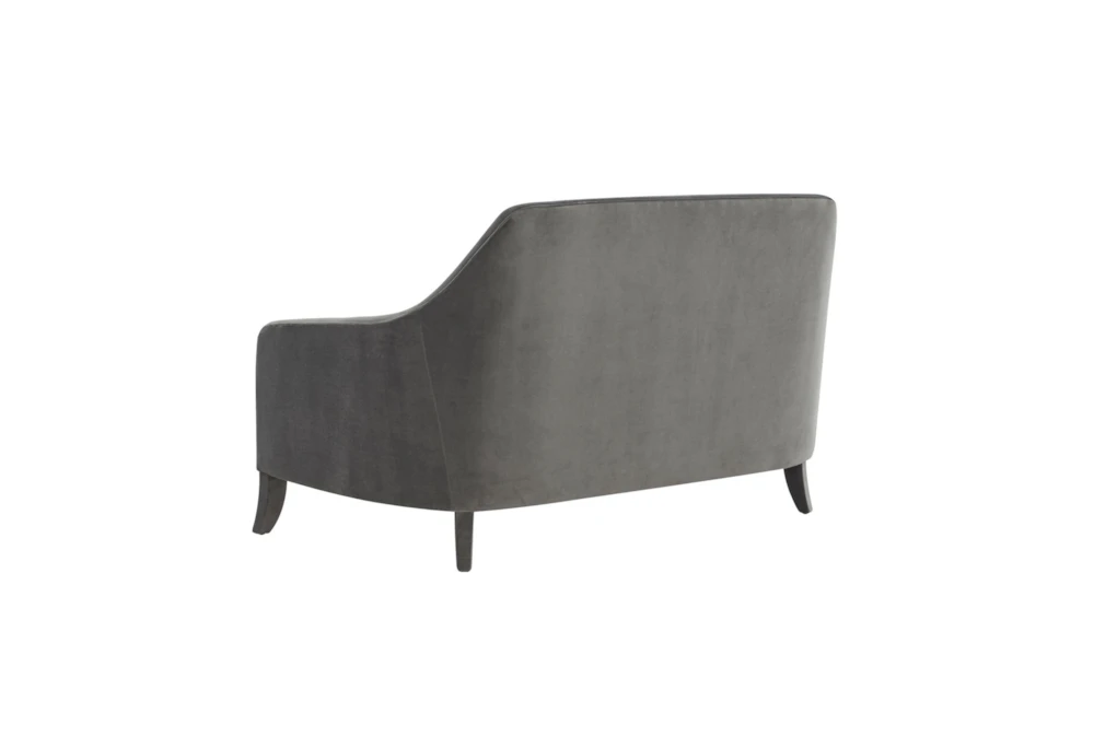 Noel Grey Velvet 64" Loveseat 4 Noel Grey Velvet 64" Loveseat - Image 4