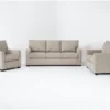 Aramis Cream 3 Piece Sofa, Loveseat & Chair Set