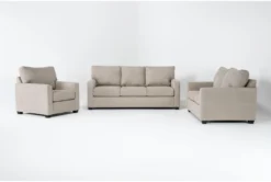 Aramis Cream 3 Piece Sofa, Loveseat & Chair Set