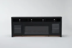 Oxford 84" Fireplace Tv Stand -Home Furniture 310196 brown wood media console front 04