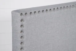 Colleen California King Upholstered Panel Bed -Home Furniture 310672 grey fabric bed detail 45
