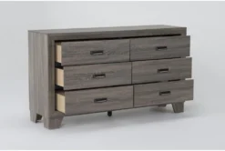 Milsie 6 Drawer Grey Dresser -Home Furniture 311449 grey mdf dresser side 19