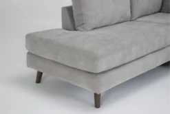 Canela II Dove 114" 2 Piece Sectional With Left Arm Facing Corner Chaise & Ottoman -Home Furniture 311800 grey fabric living room set detail 45