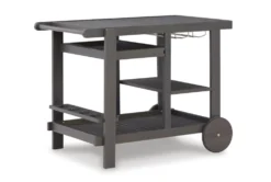 Kail Gray Outdoor Serving Bar Cart