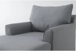 Jaylen Cement Chaise -Home Furniture 312660 grey fabric chaise detail 45