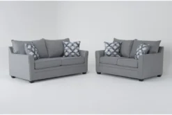 Jaylen Cement 2 Piece 74" Sofa & Loveseat Set