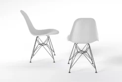 Alexa White Dining Side Chair Set Of 2 -Home Furniture 312800 white plastic dining chair back 65