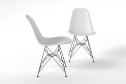 Alexa White Dining Side Chair Set Of 2 -Home Furniture 312800 white plastic dining chair side 19