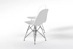 Alexa White Dining Side Chair Set Of 2 -Home Furniture 312800 white plastic dining chair side 20