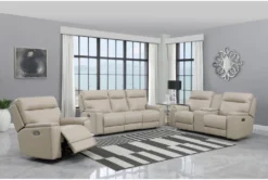 Barton Leather Power Reclining 3 Piece Sofa, Loveseat & Recliner Set
