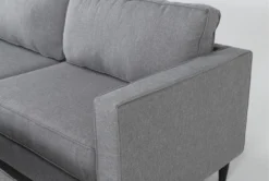 Calais Gravel 112" 2 Piece Sectional With Left Arm Facing Chaise & Cocktail Ottoman -Home Furniture 313111 grey fabric sectional detail 46