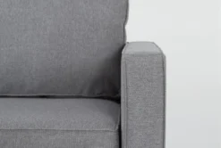 Calais Gravel 112" 2 Piece Sectional With Left Arm Facing Chaise & Cocktail Ottoman -Home Furniture 313111 grey fabric sectional detail 47