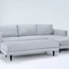 Aries Seal 117" 2 Piece Sectional With Right Arm Facing Chaise & Cocktail Ottoman