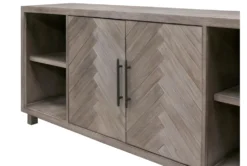 Leona Grey 80" Two Door Tv Stand 8 Leona Grey 80" Two Door Tv Stand -Home Furniture 313282 grey wood media console detail 45