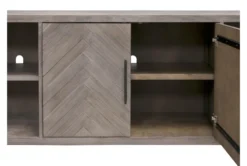 Leona Grey 80" Two Door Tv Stand 9 Leona Grey 80" Two Door Tv Stand -Home Furniture 313282 grey wood media console detail 46