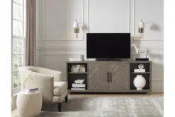 Leona Grey 80" Two Door Tv Stand 11 Leona Grey 80" Two Door Tv Stand -Home Furniture 313282 grey wood media console room 85
