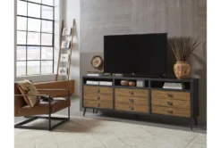 Emory Black 80" Tv Stand -Home Furniture 313284 black wood media console room 86