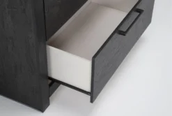 Derrie Black 6 Drawer Dresser -Home Furniture 313930 black mdf dresser detail 45