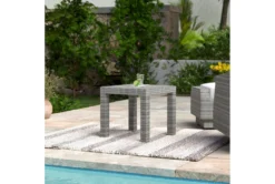 Carlyle Outdoor Wood Top End Table -Home Furniture 314094 grey metal end table room 85