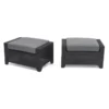Sagrada Outdoor Ottomans With Charcoal Grey Sunbrella Cushions Set Of 2