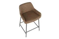 Dan Espresso Faux Leather Counter Stool Set Of 2 -Home Furniture 314299 brown faux leather counter height stool top 31