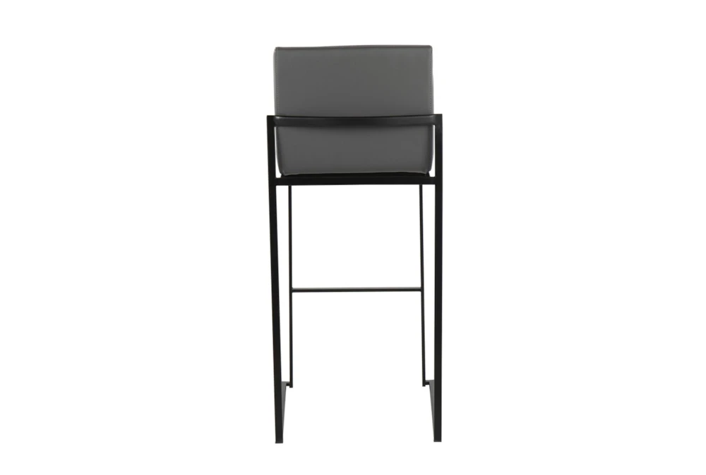 Ian Grey Faux Leather High Back Barstool Set Of 2 6 Ian Grey Faux Leather High Back Barstool Set Of 2 - Image 6