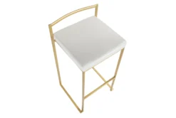 Ian White Faux Leather Low Back Barstool Set Of 2 -Home Furniture 314361 white faux leather bar stool top 31