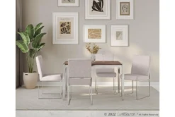 Ian Beige Fabric Dining Chair Set Of 2 -Home Furniture 314384 white polyester dining chair room 85